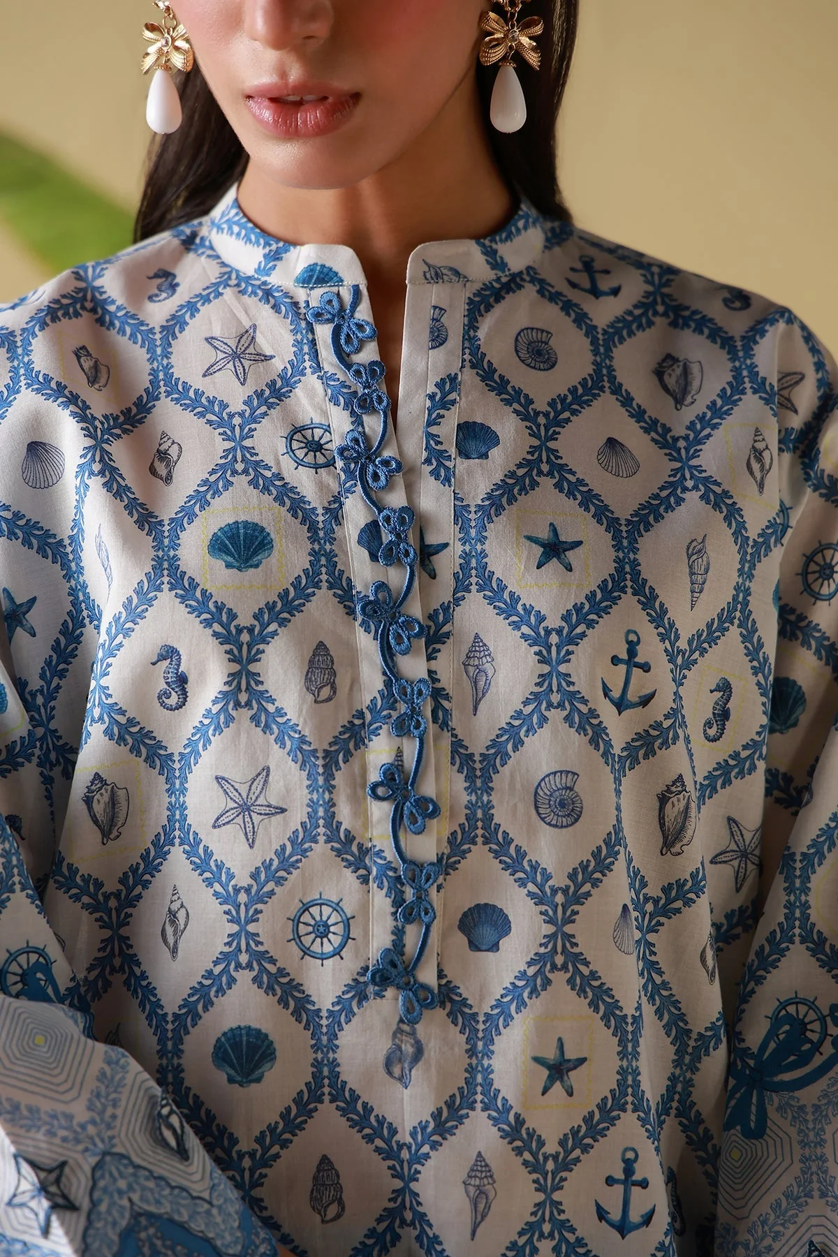 Sahar Mirha 2PC Lawn – Porcelain Geo - Image 3