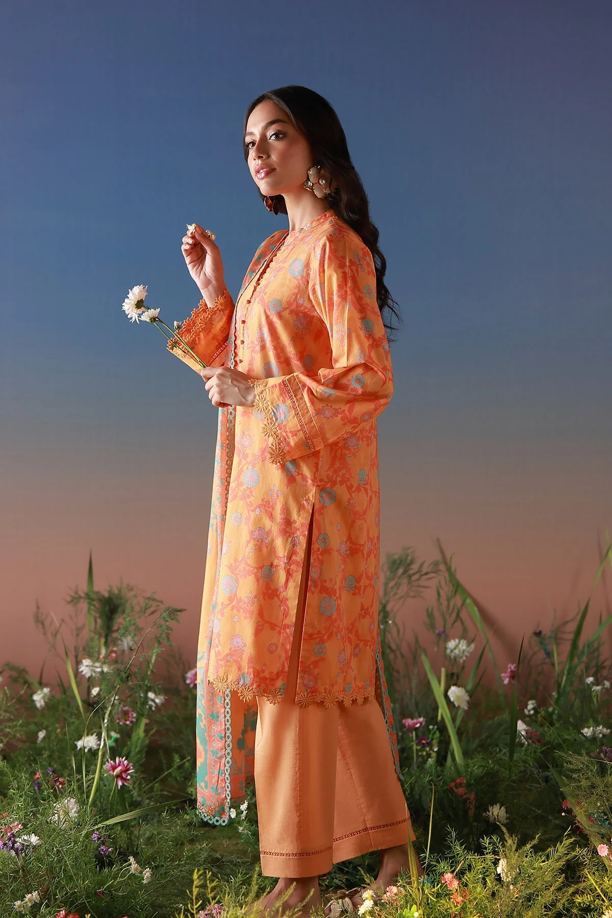 Sahar Mirha Lawn – Amber Petals - Image 4