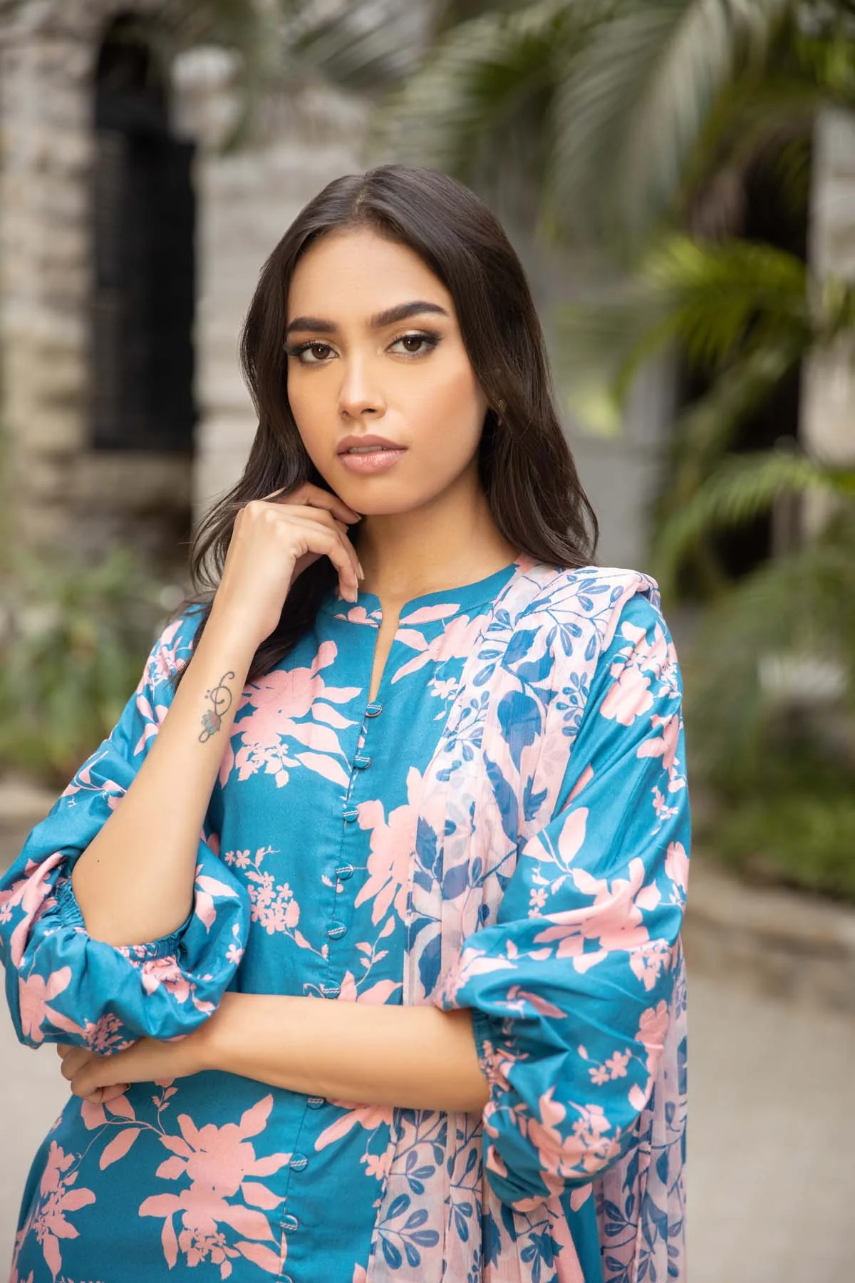 Sahar Printed Cambric 3 Piece Collection –AWC-V1-23-04 - Image 2