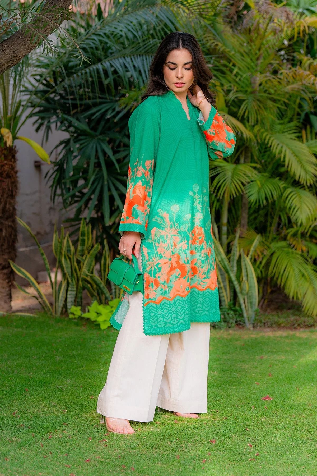 Sahar Selene Lawn 1Pc Shirt – Botanic Rouge - Image 2