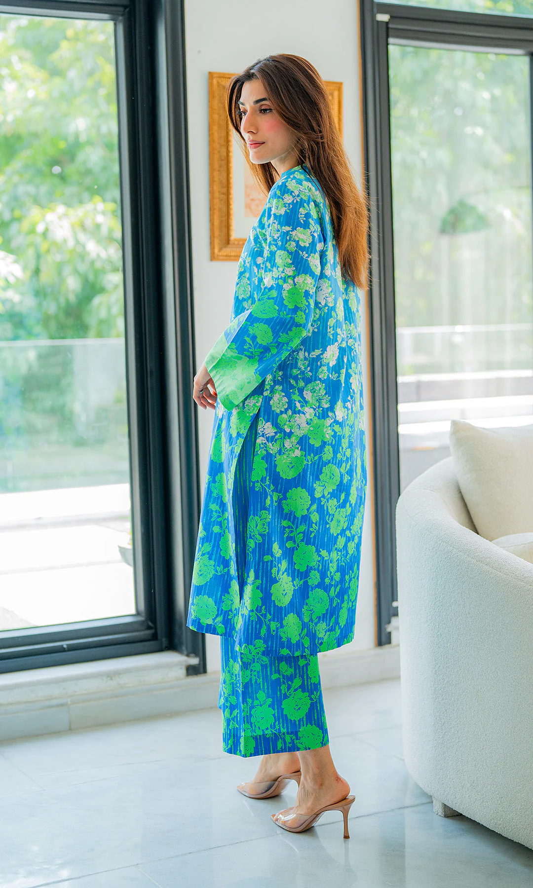 Sahar Selene Lawn 2Pc – Electric Bloom - Image 3