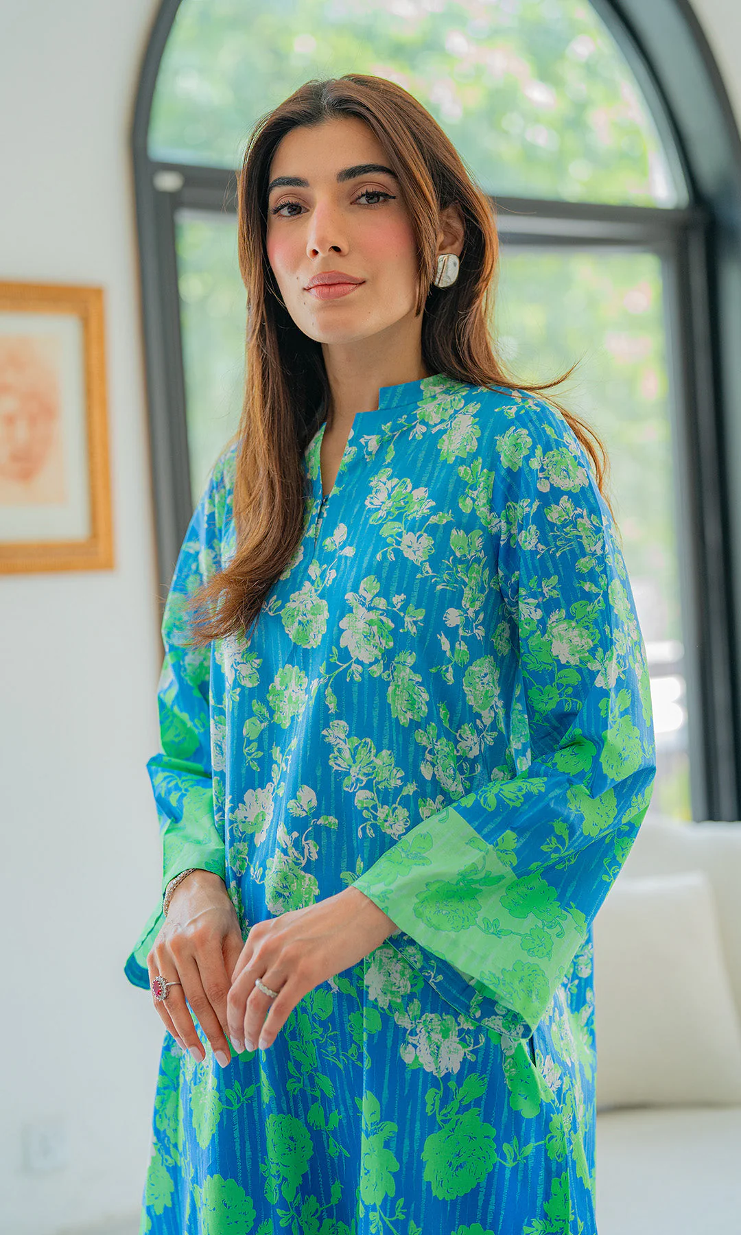 Sahar Selene Lawn 2Pc – Electric Bloom - Image 4