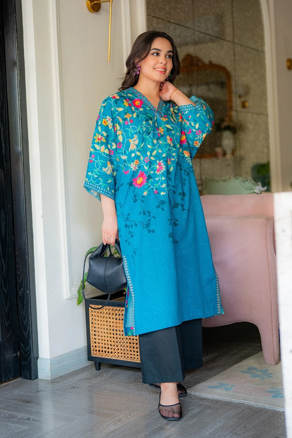 Sahar Selene Lawn 1Pc Shirt – Floral splash - Image 8