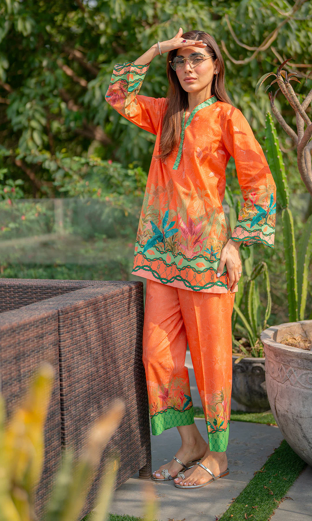 Sahar Selene Lawn 2Pc – Seashell Bloom - Image 8