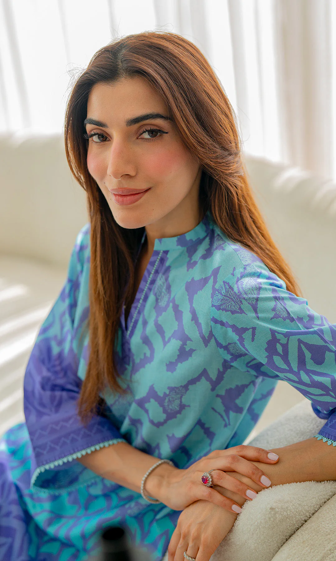 Sahar Selene Lawn 2pc – Violet Veil - Image 4