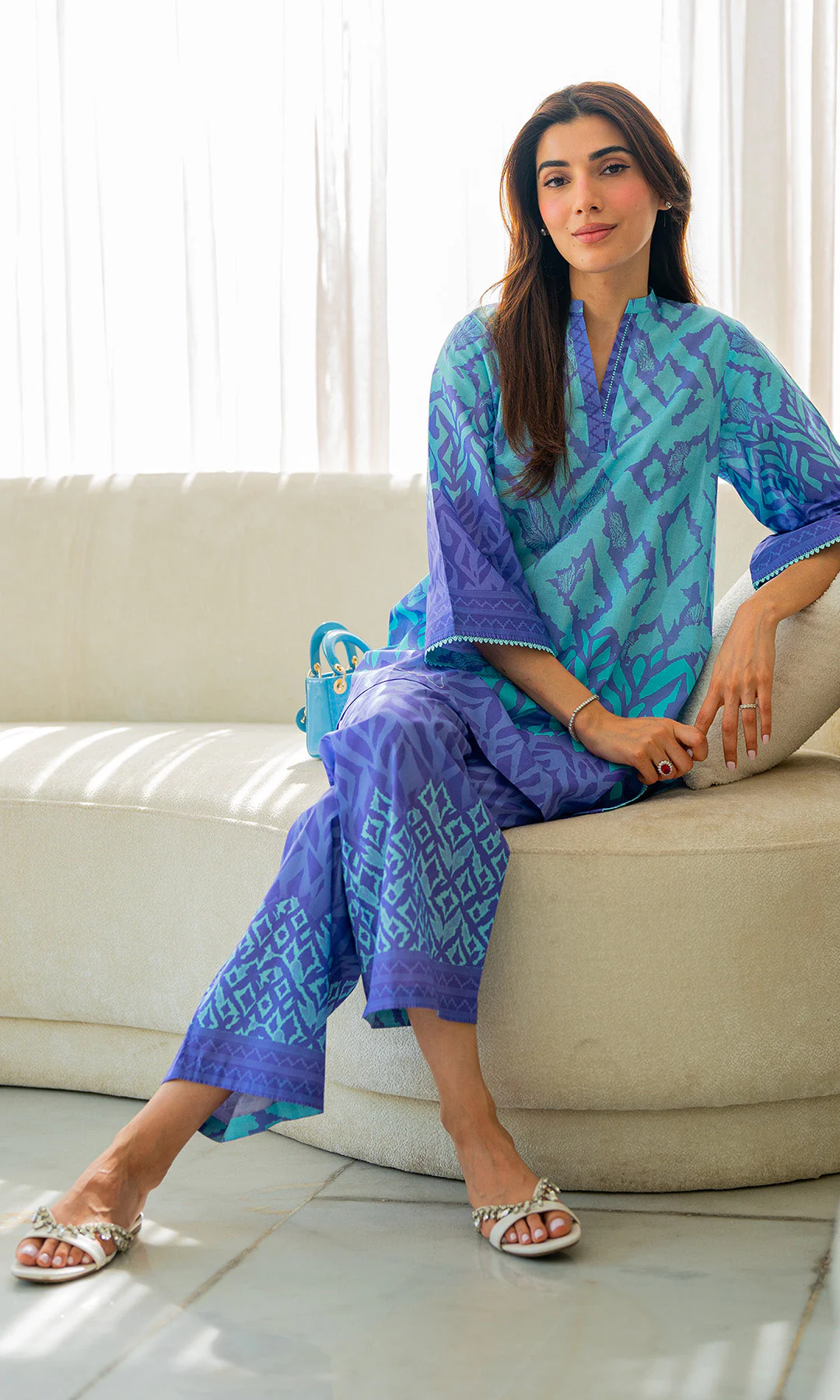 Sahar Selene Lawn 2pc – Violet Veil - Image 6