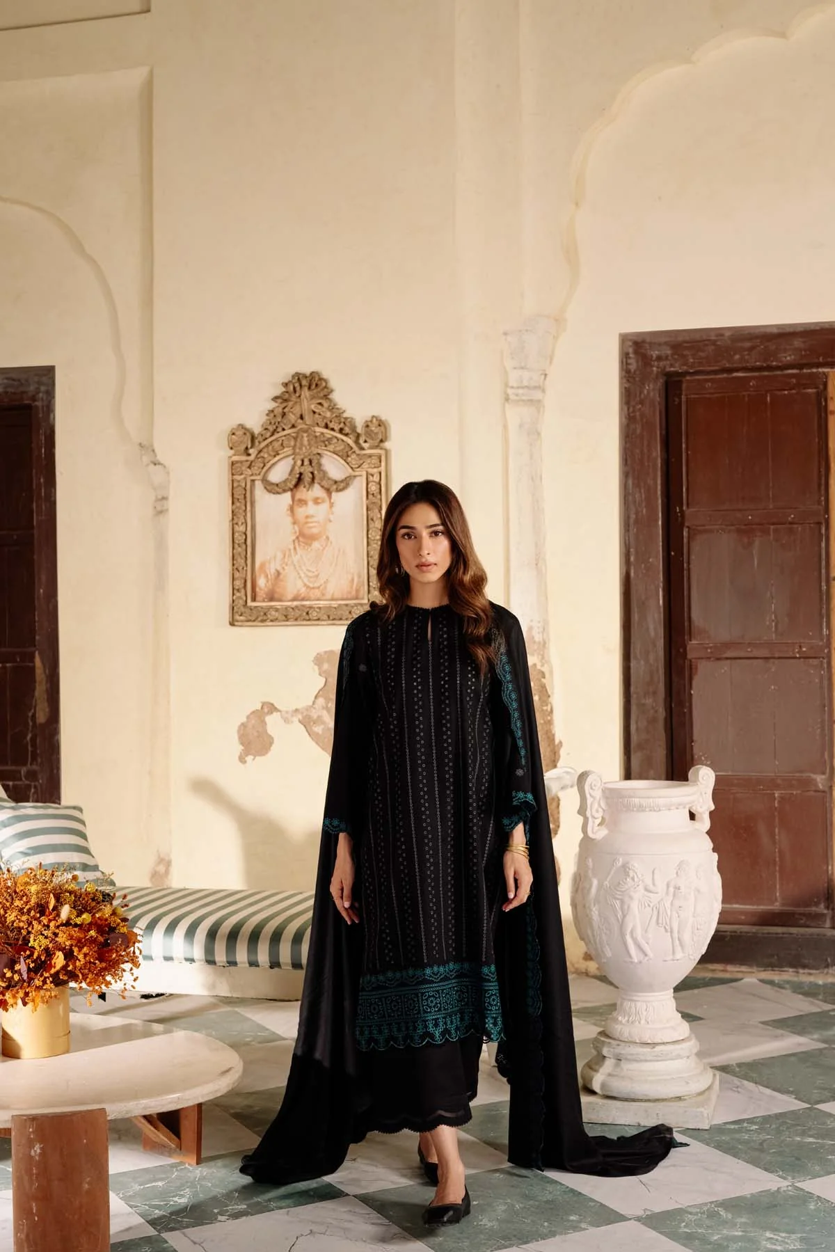 Sahar Winter – Embroidered Khaddar 3 Piece - SKWD-V2-23-02 - Image 2
