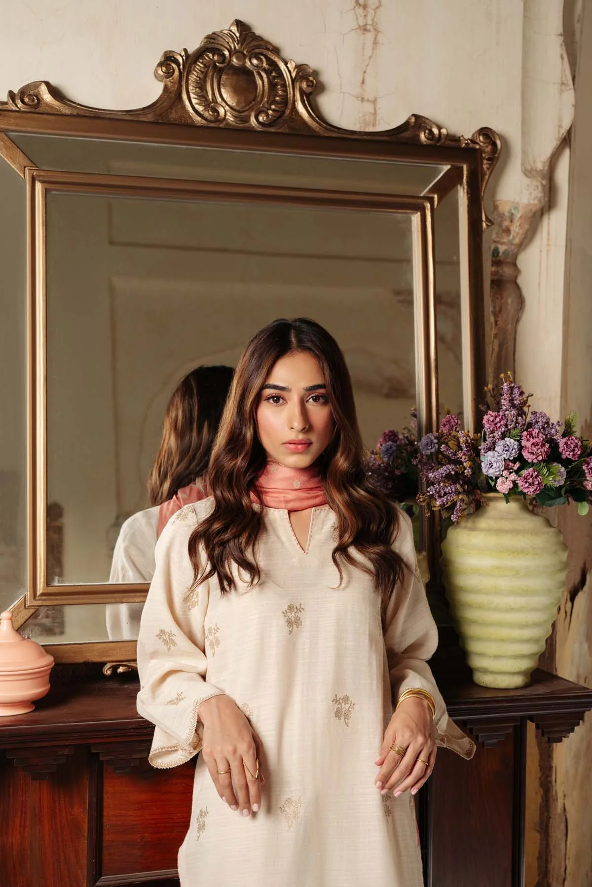 Sahar Winter – Embroidered Khaddar 3 Piece - SKWD-V2-23-04 - Image 4