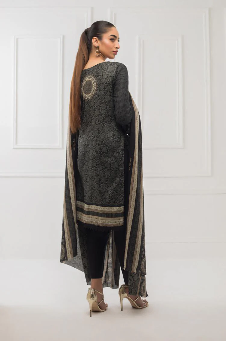 Sahil Black & White Lawn Collection 2020 – ZS-4 - Image 4