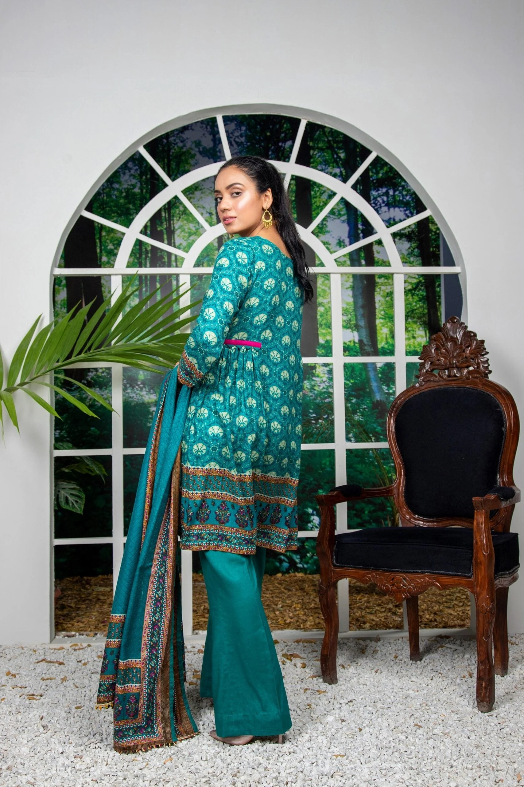 Sahil Festive Embroidered Lawn Collection – SFE-11 - Image 4