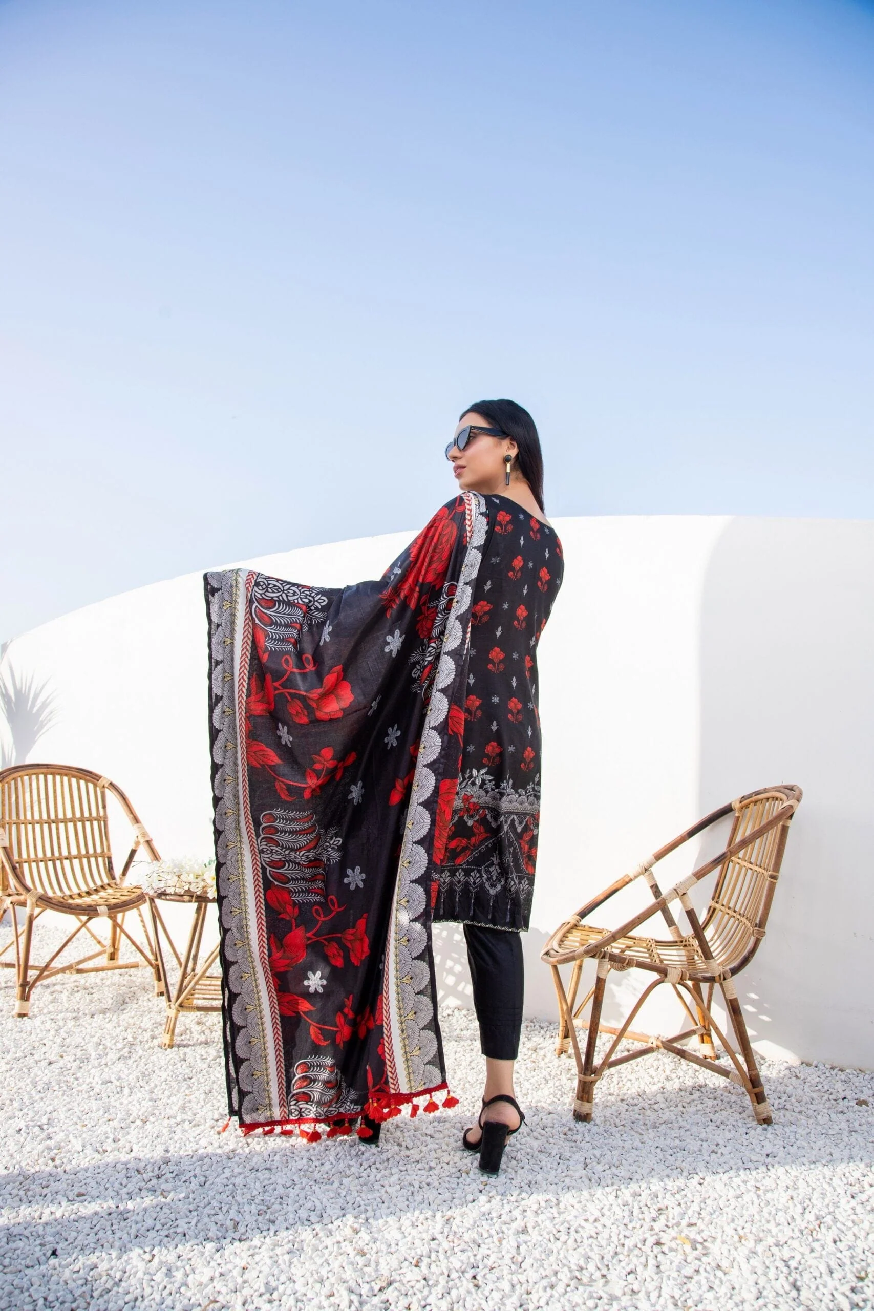 Sahil Festive Embroidered Lawn Collection – SFE-4 - Image 4