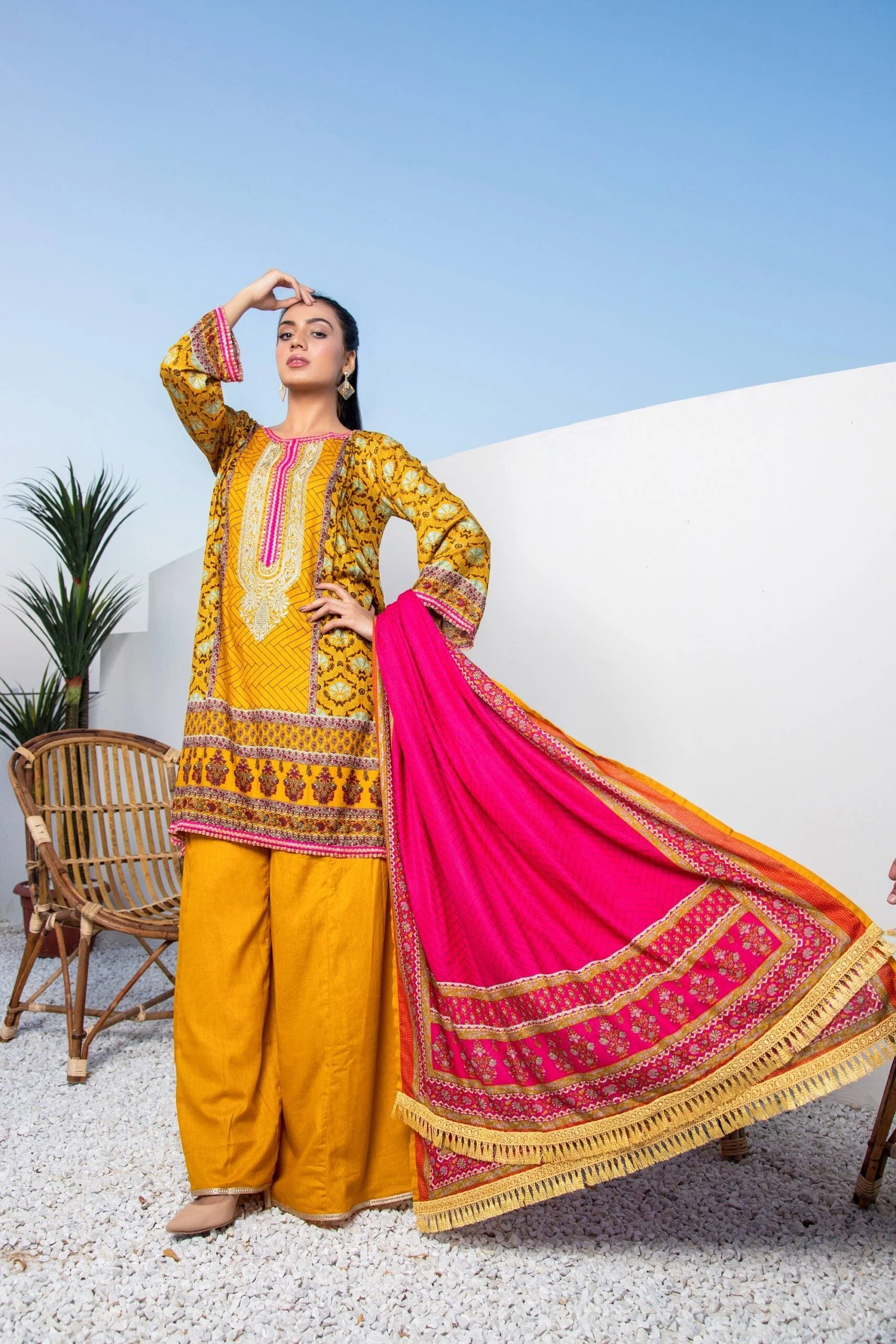 Sahil Festive Embroidered Lawn Collection – SFE-7 - Image 2