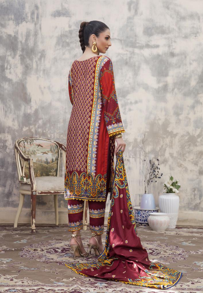 Sahil Winter Printed Linen Collection – DN 10 - Image 3
