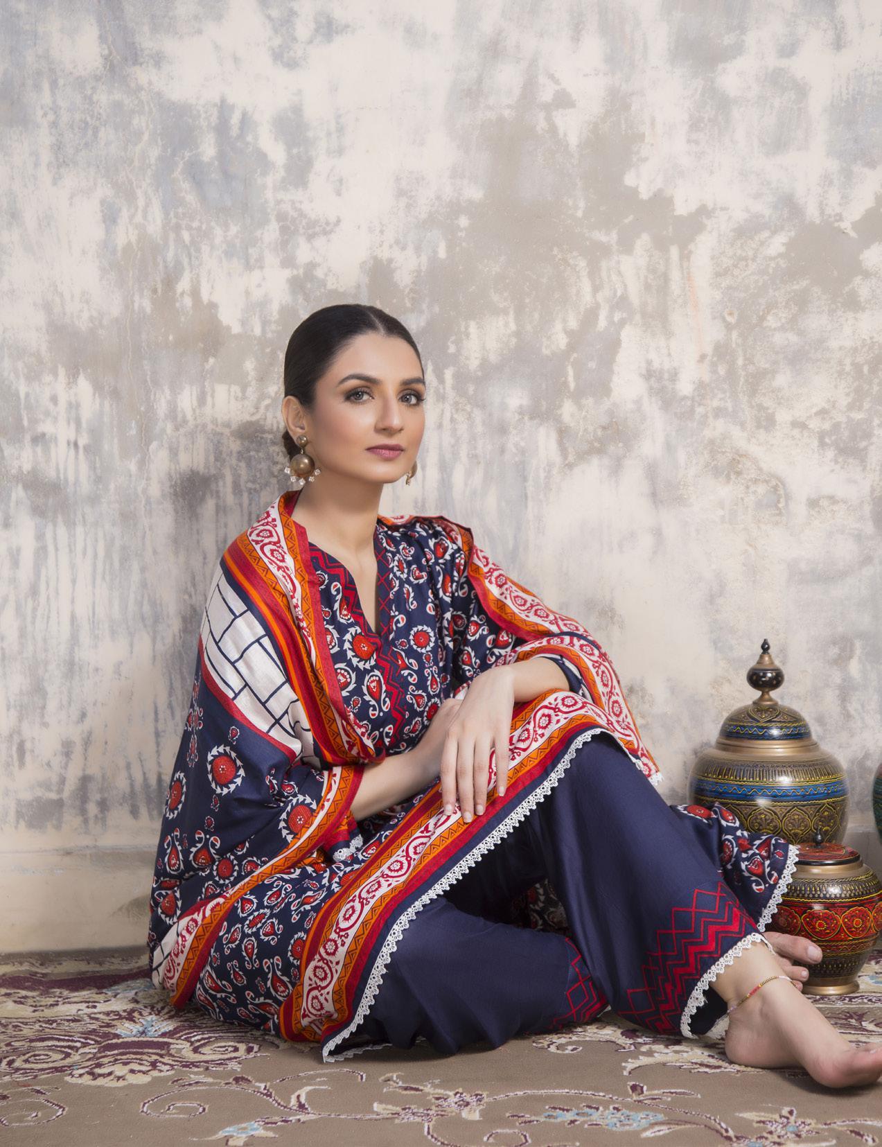 Sahil Winter Printed Linen Collection – DN 7 - Image 3