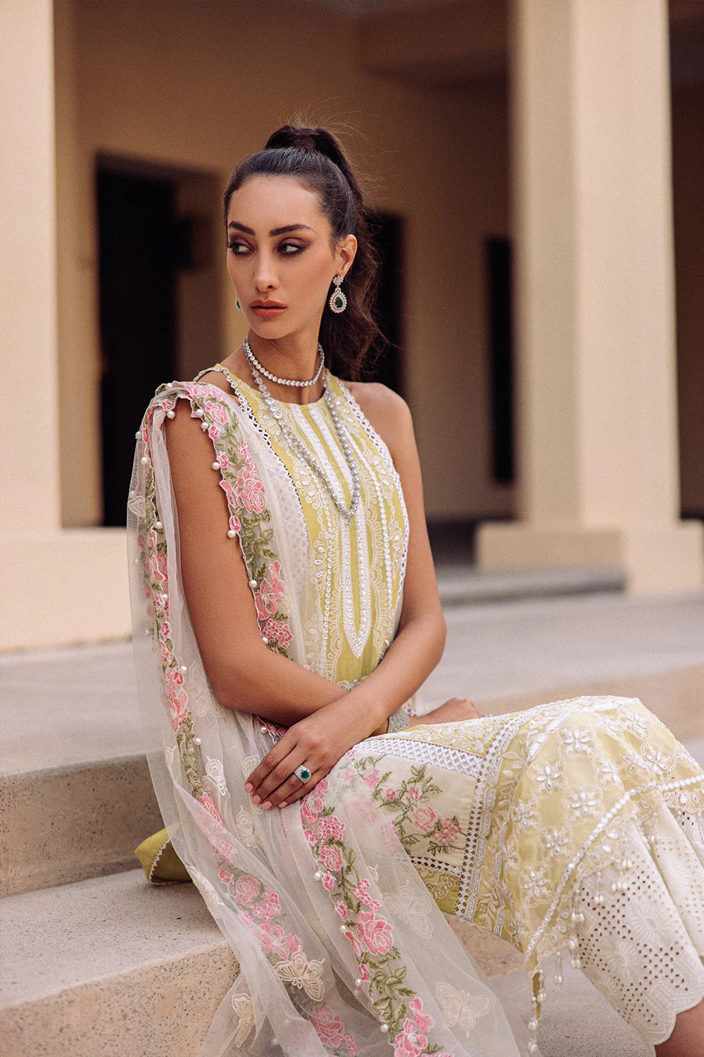 Saira Rizwan Luxury Lawn Collection – DAFFODIL SR-07 - Image 6