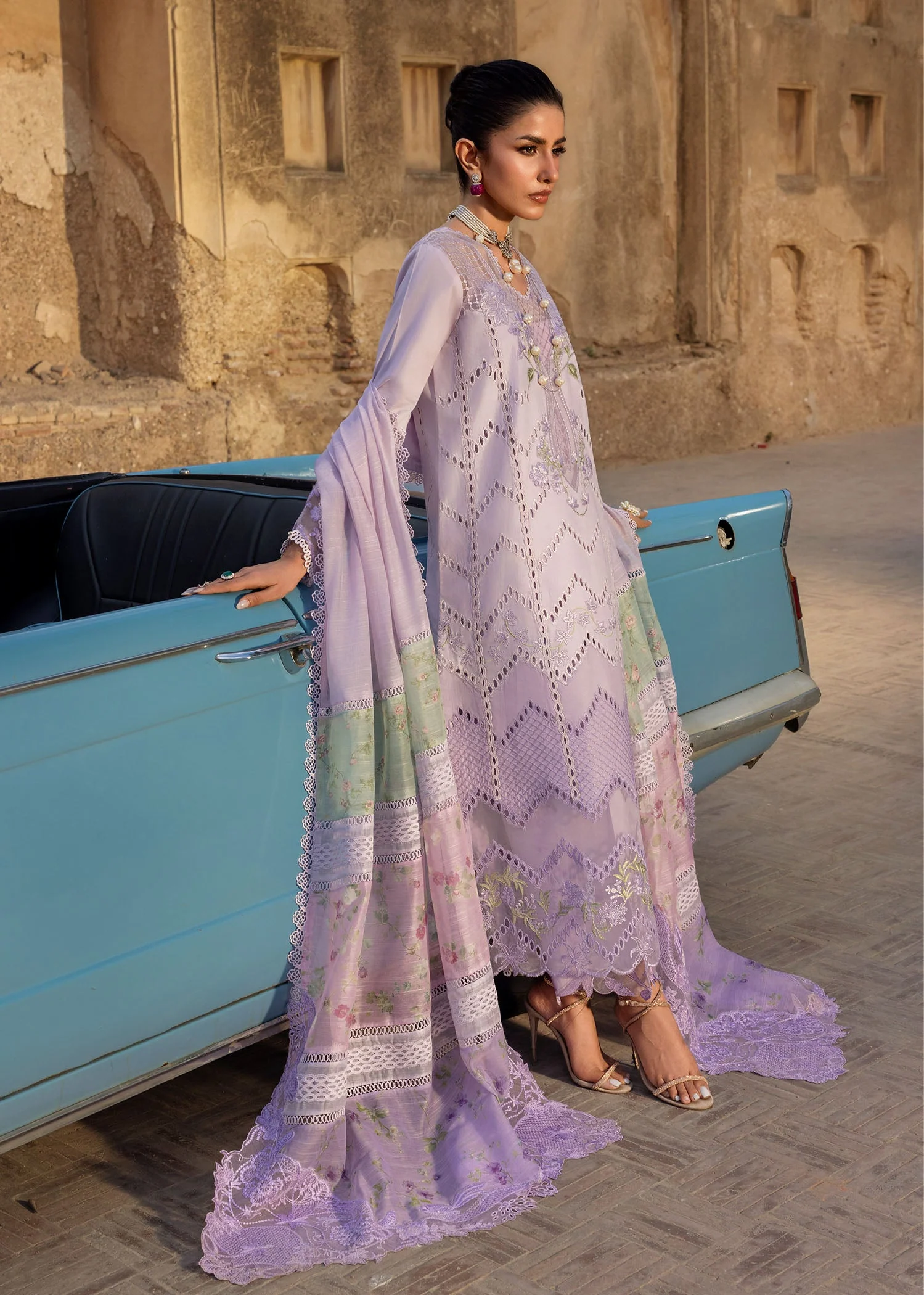 Saira Shakira Bloom Luxury Lawn – AMBRE - Image 3