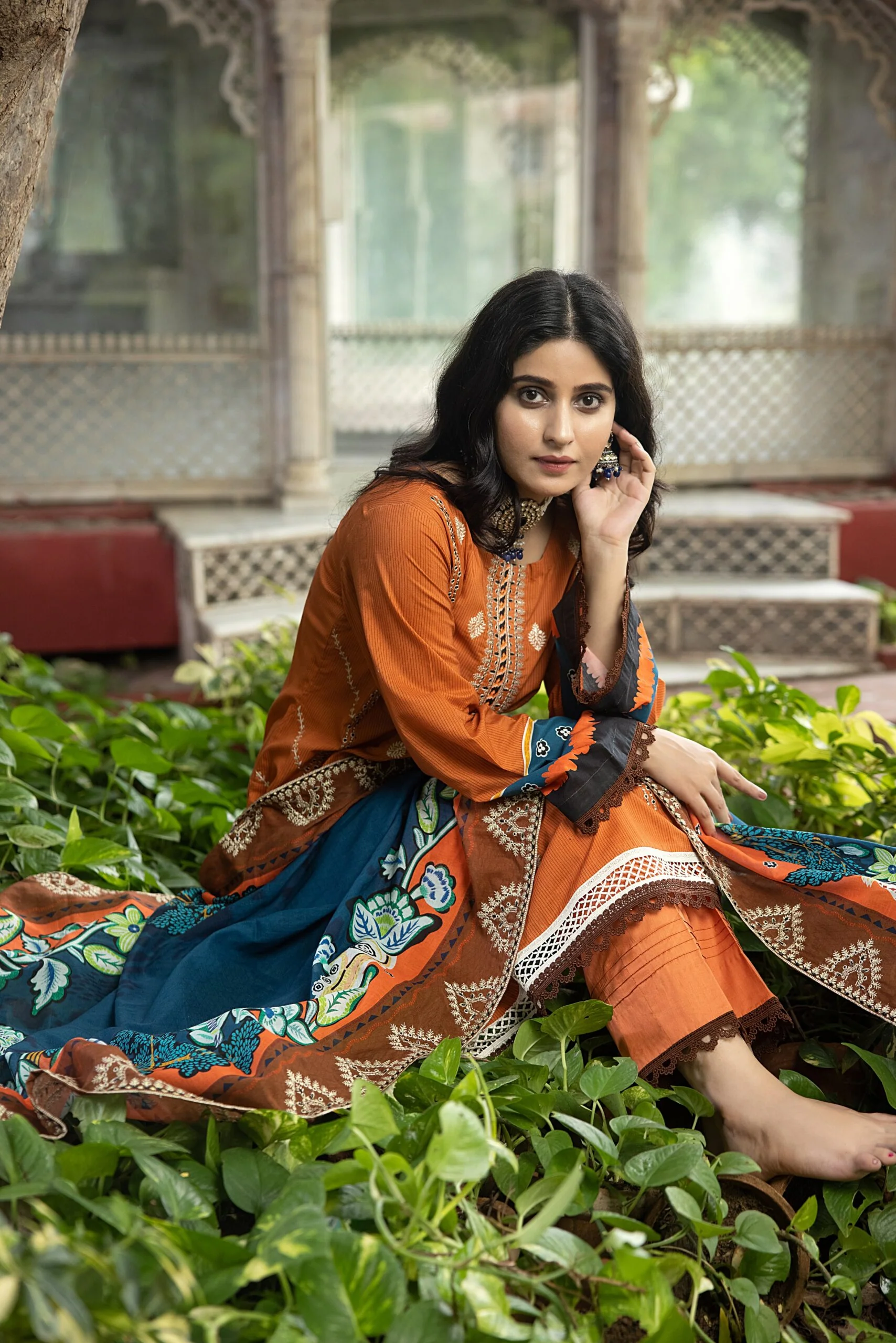 Salina Lawn Collection with Cutwork Dupatta – SCW-4 - Image 2
