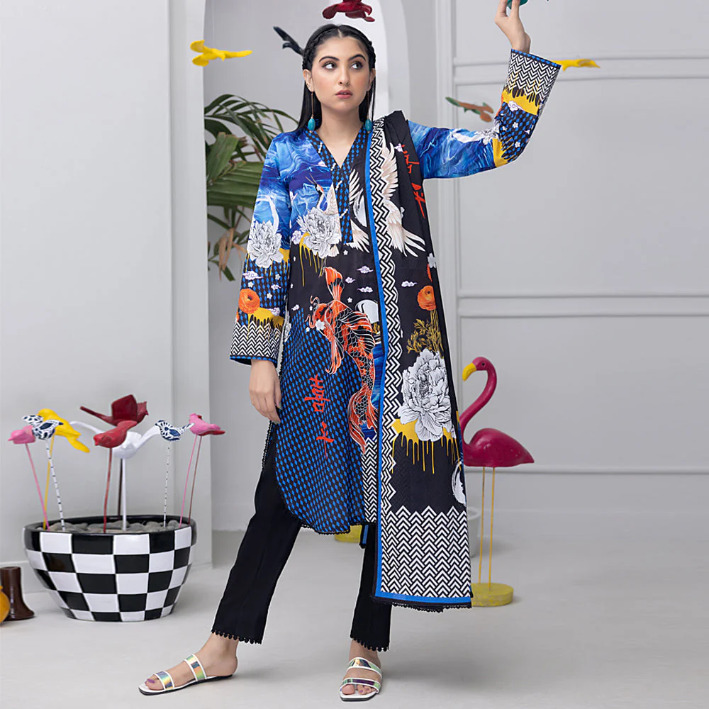 Salina Pop Printed Lawn Collection – SP-8 - Image 4