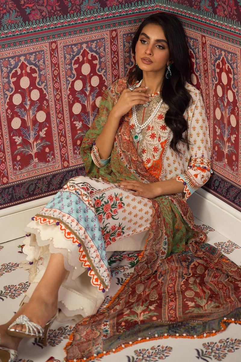 Sana Safinaz Silk Festive Capsule Collection –E221-005B-AG - Image 2