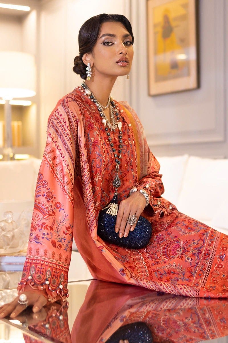 Sana Safinaz Luxury Lawn Collection – L221-006B-CV - Image 3