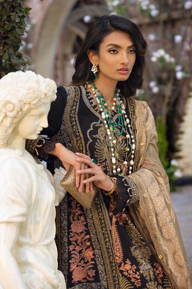 Sana Safinaz Luxury Lawn Collection 2022 – L221-012A-CV - Image 11
