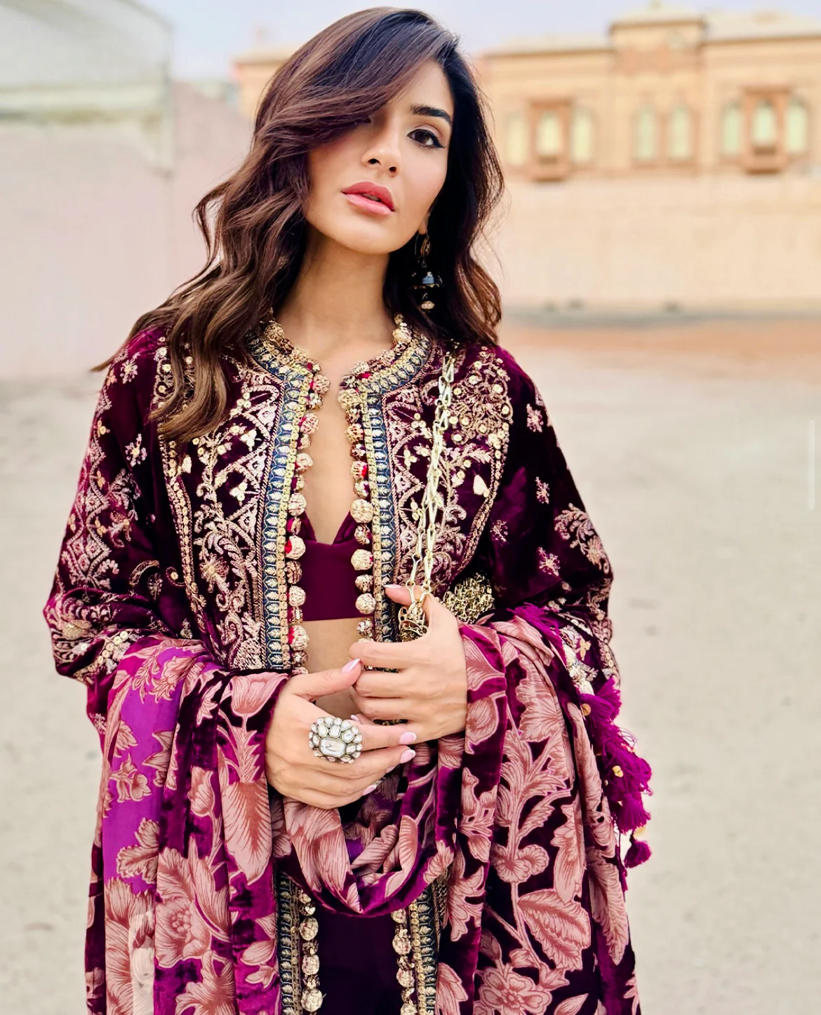 Sana Safinaz Luxury Winter Collection · Luxe Velvet – V231-003-CP - Image 3