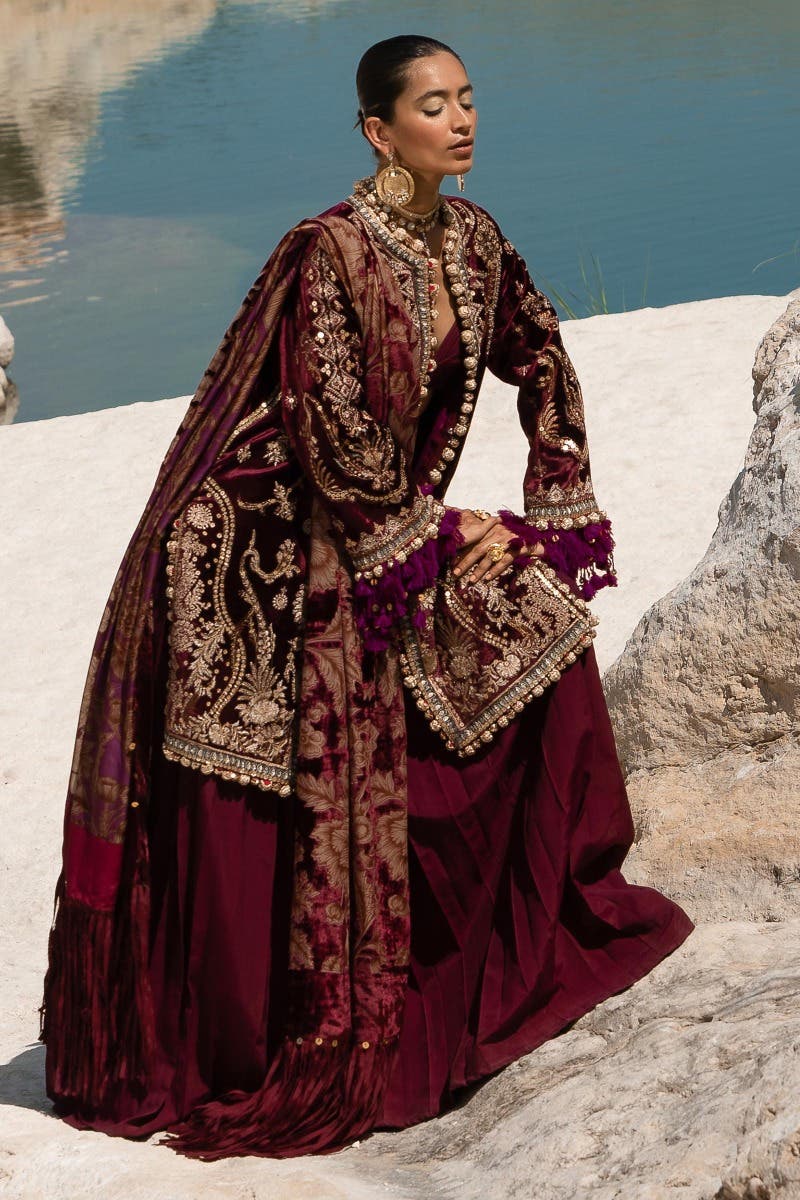Sana Safinaz Luxury Winter Collection · Luxe Velvet – V231-003-CP - Image 7
