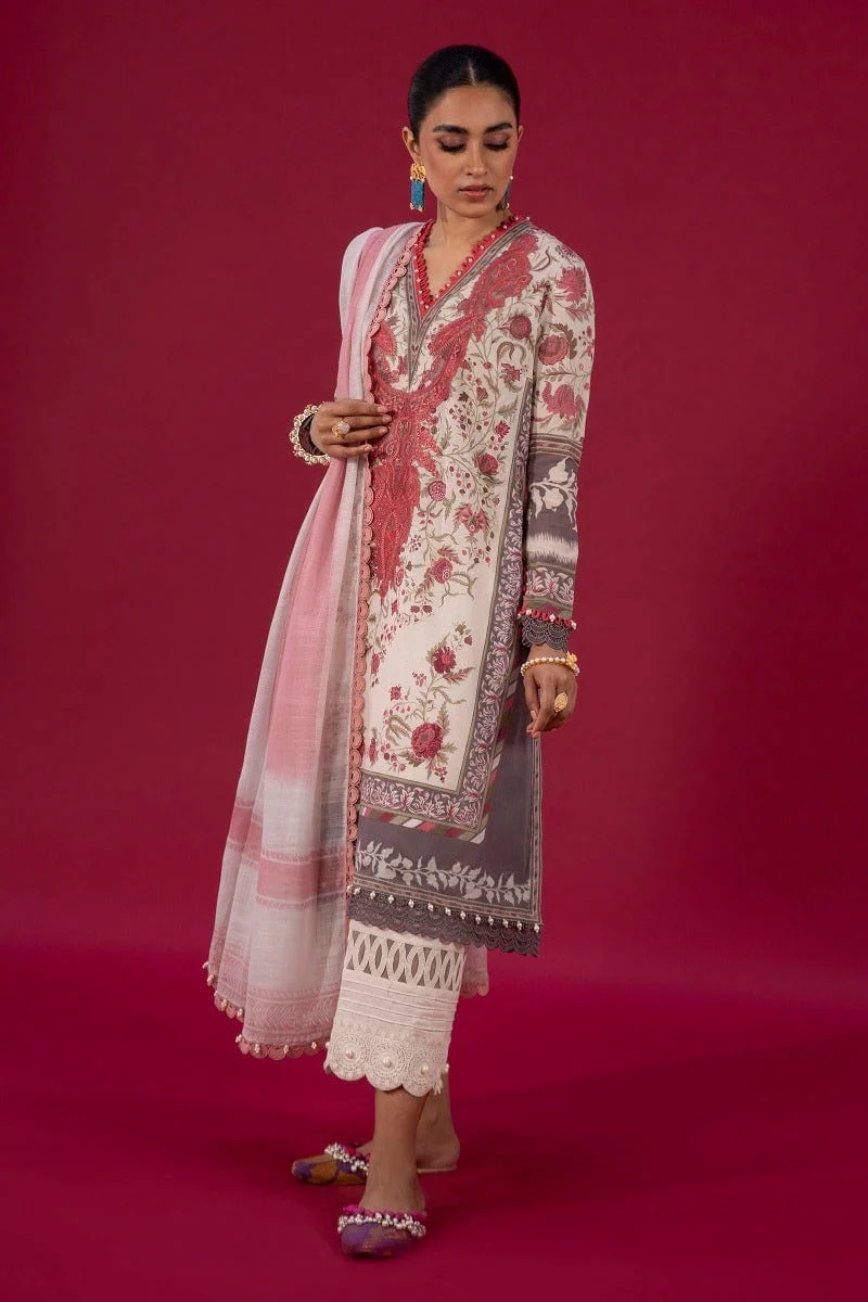 Sana Safinaz Mahay Lawn Collection 2022 – H221-003B-BG - Image 3