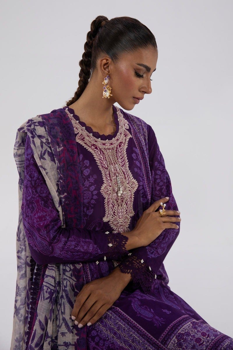 Sana Safinaz Mahay Lawn Collection 2022 – H221-005A-CG - Image 4