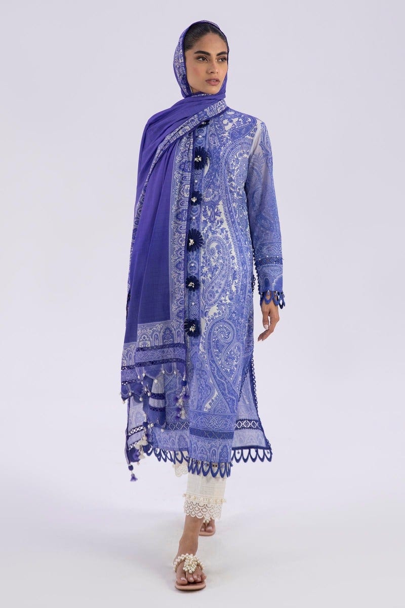 Sana Safinaz Mahay Lawn Collection 2022 – H221-010A-BG - Image 4
