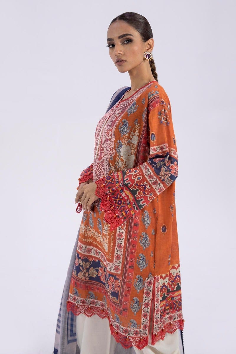 Sana Safinaz Mahay Lawn Collection 2022 – H221-017B-BG - Image 5