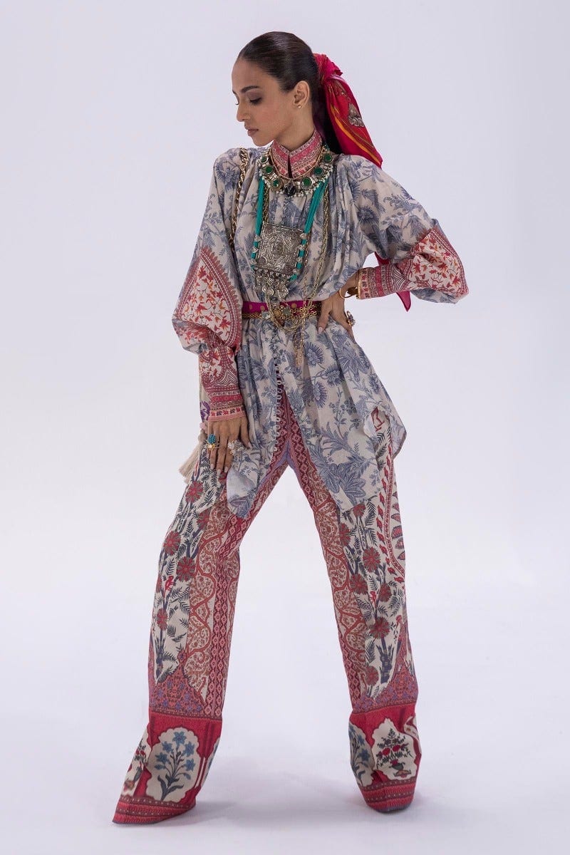 Sana Safinaz Mahay Lawn Collection 2022 – H221-018A-G - Image 3