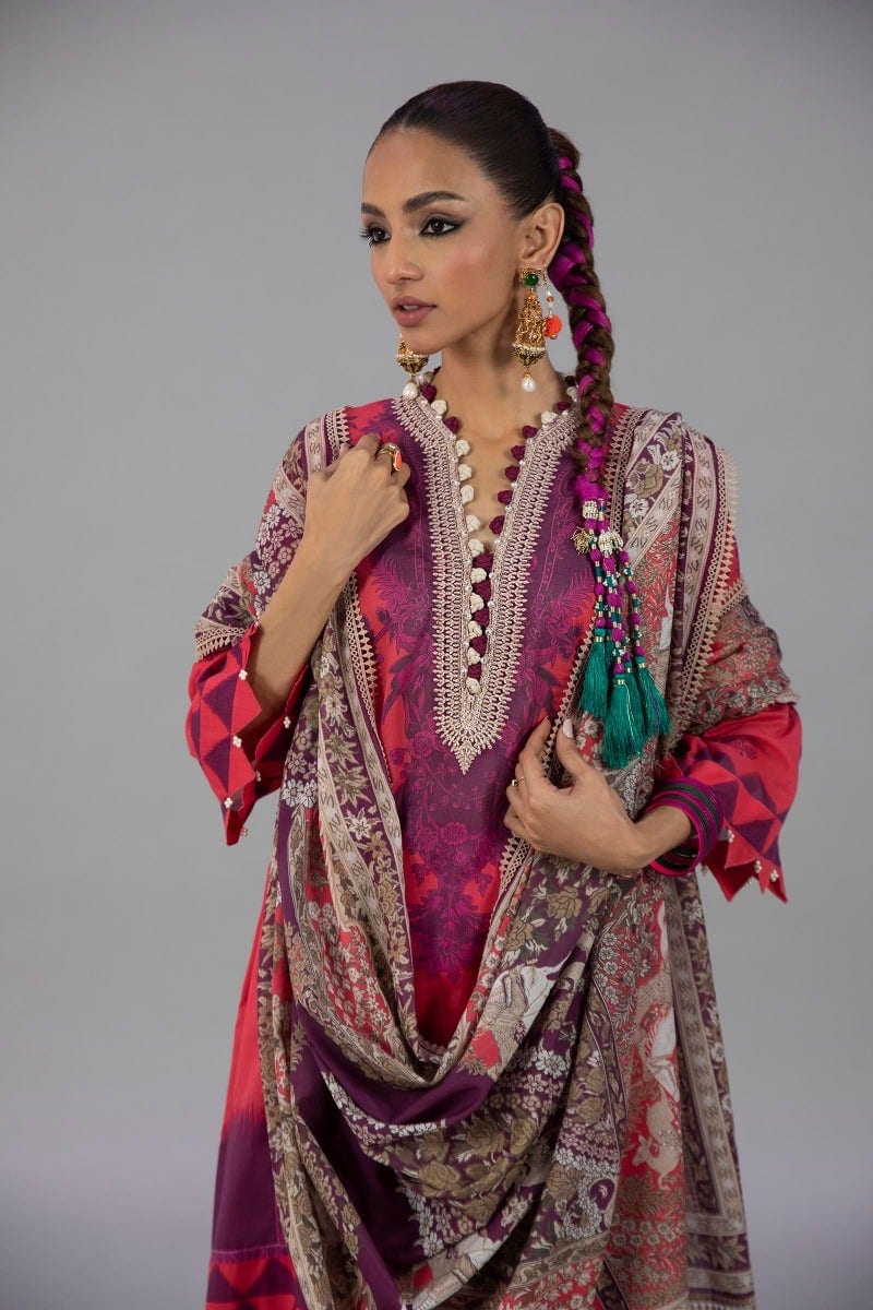 Sana Safinaz Mahay Lawn Collection 2022 – H221-019B-BG - Image 5
