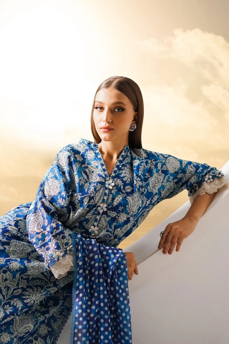 Sana Safinaz Mahay Summer Lawn Collection 2023 – H231-011B-BG - Image 3