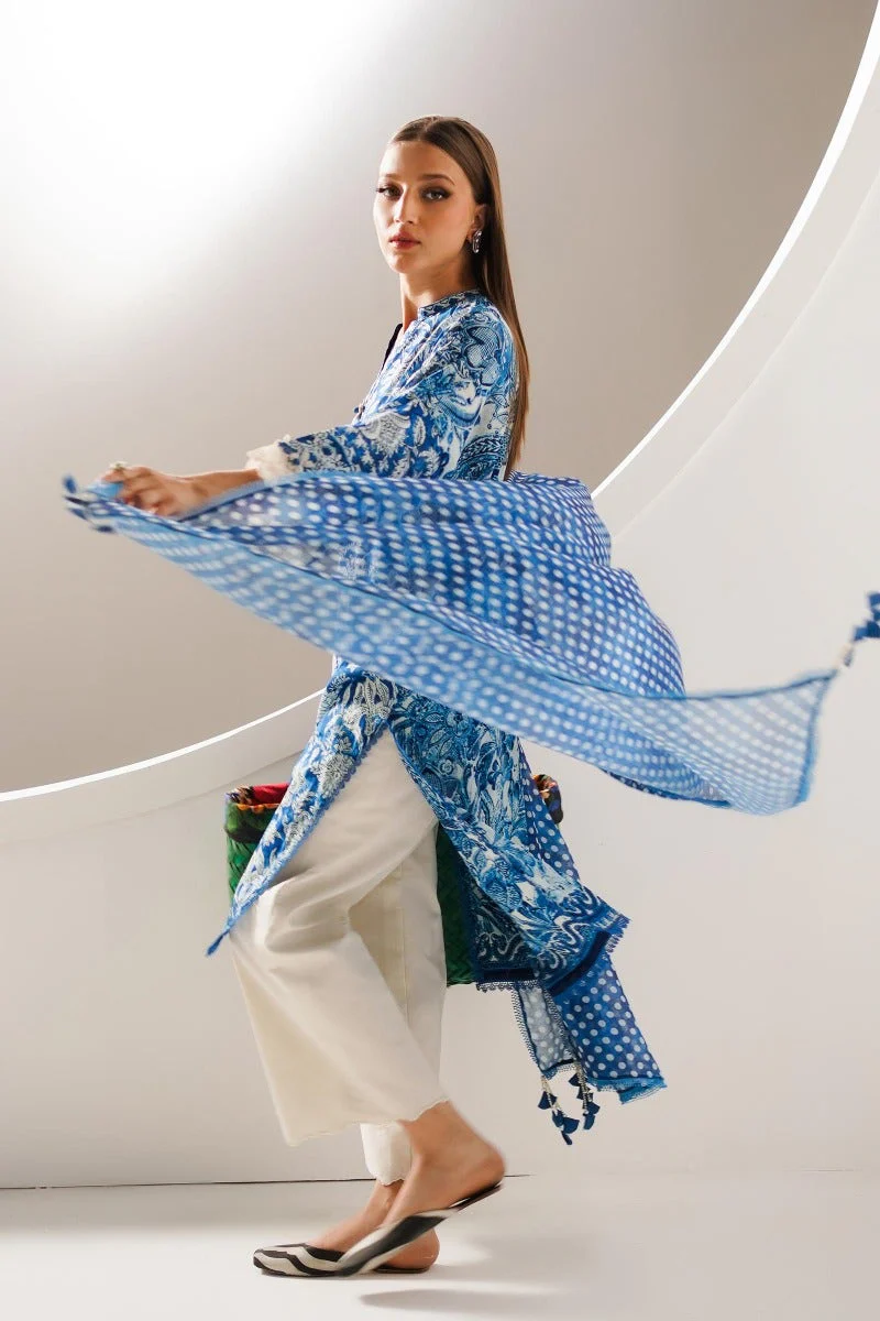 Sana Safinaz Mahay Summer Lawn Collection 2023 – H231-011B-BG - Image 5