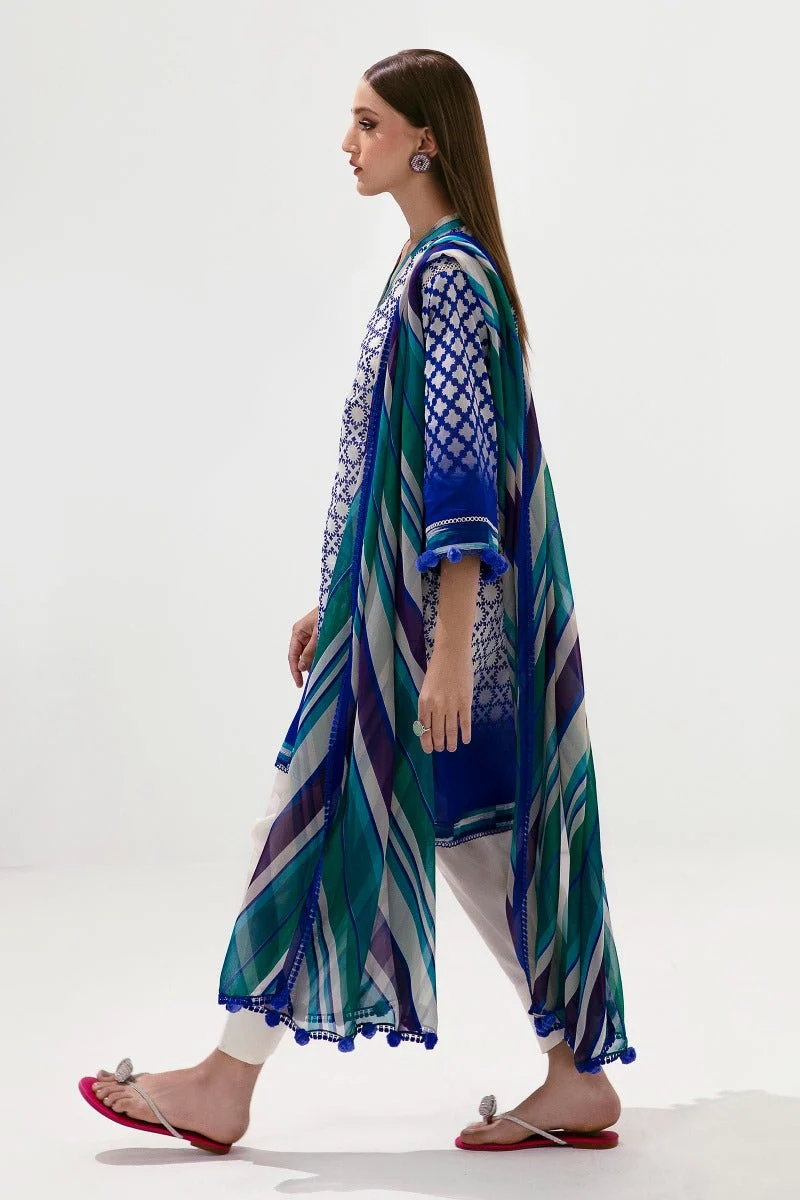 Sana Safinaz Mahay Summer Lawn Collection 2023 – H231-020B-BI - Image 5