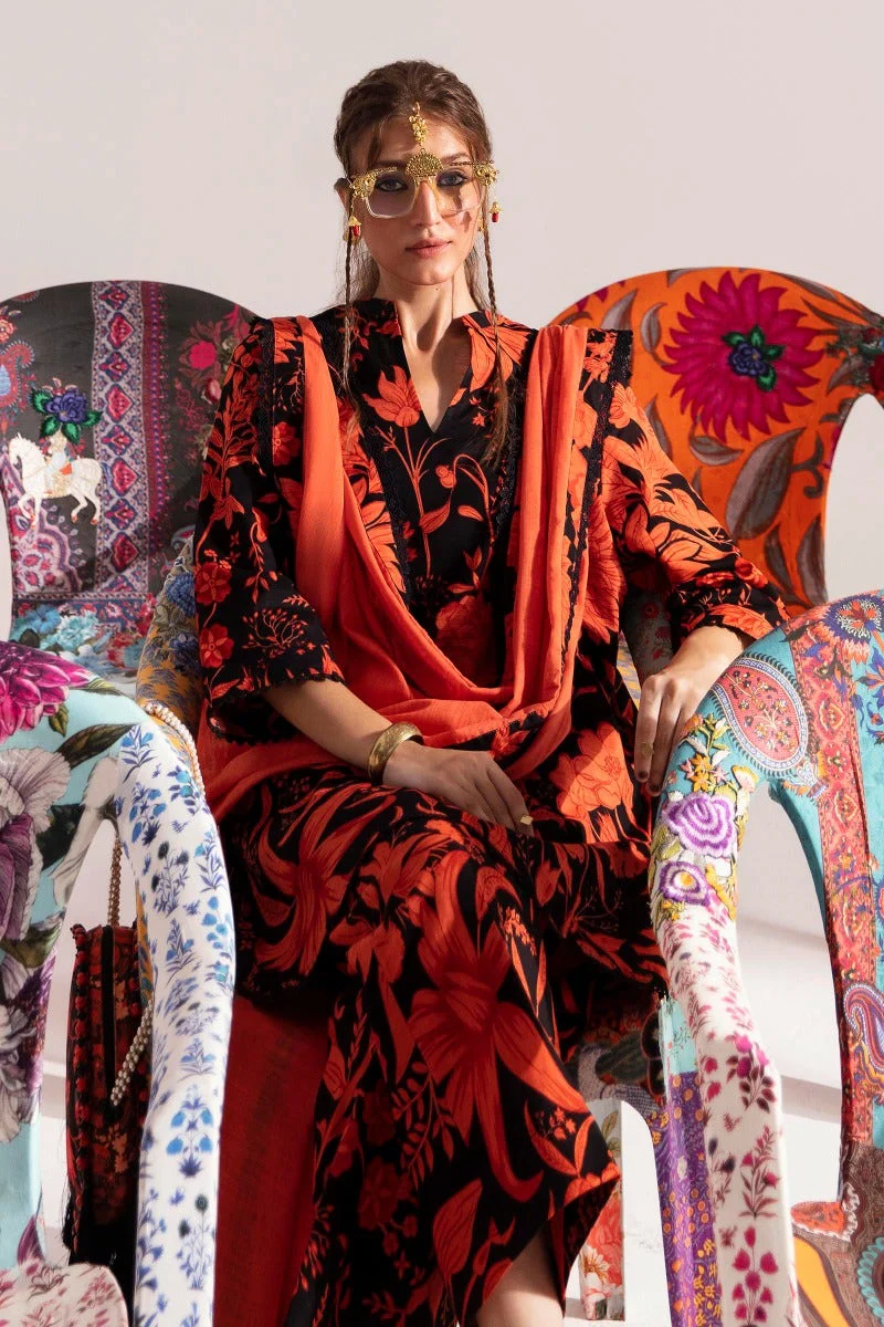 Sana Safinaz Mahay Winter Collection 2023 – H232-009B-AQ - Image 5