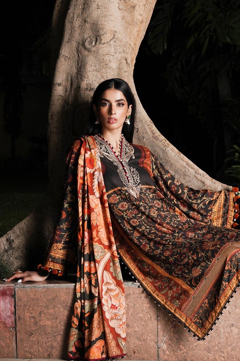 Sana Safinaz Muzlin Winter Collection 2023 – M233-005B-CU - Image 3