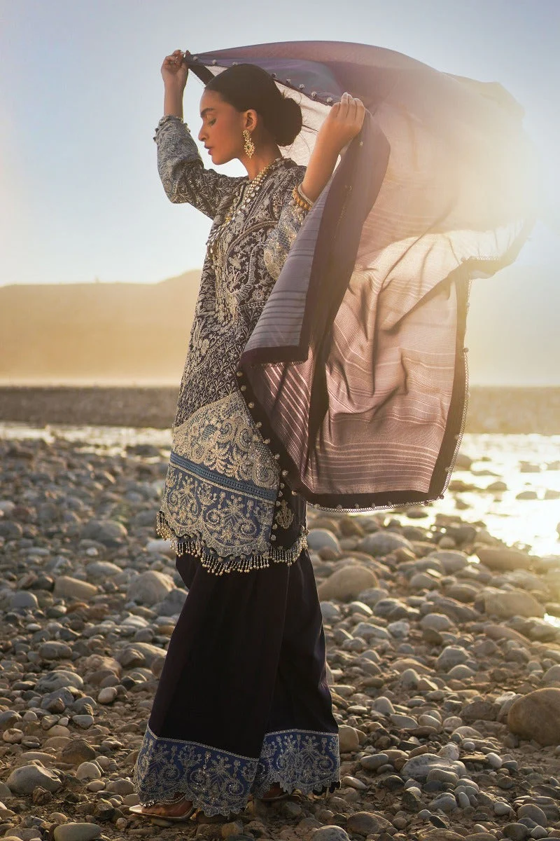 Sana Safinaz Raahi Luxury Lawn Collection 2023 – L231-009B-CL - Image 7
