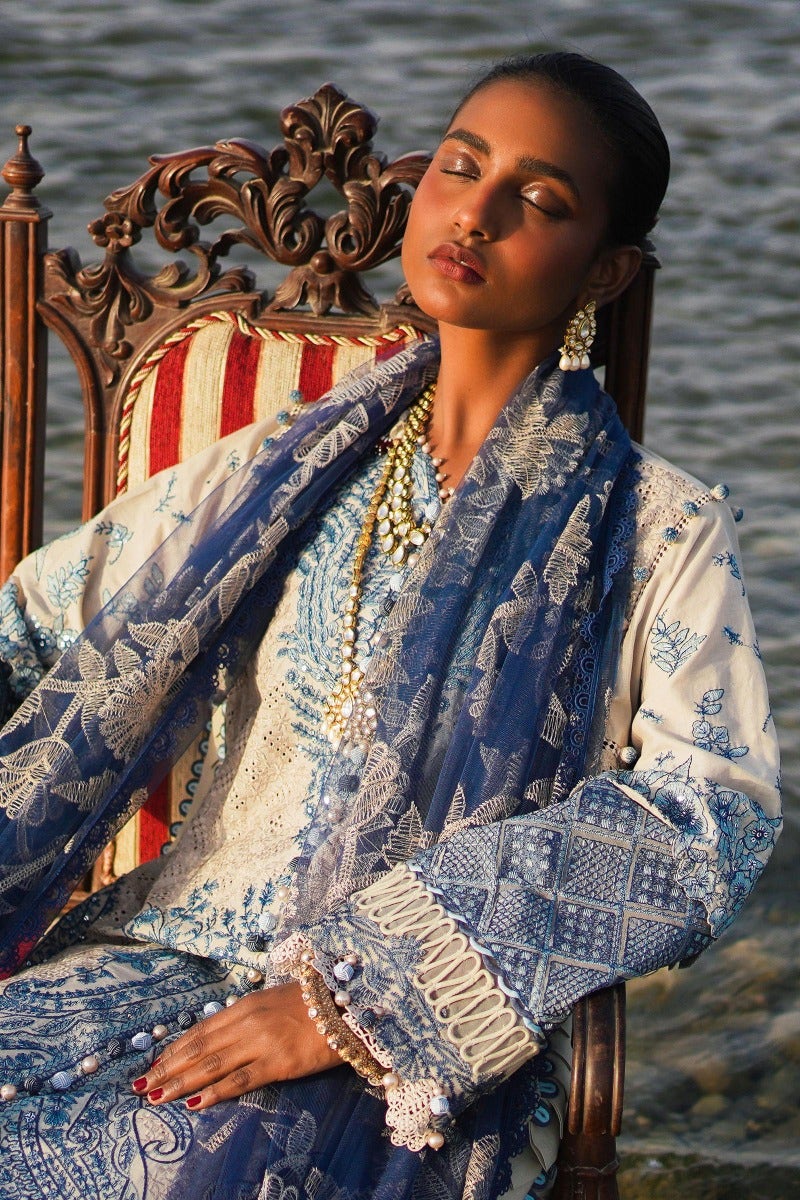 Sana Safinaz Raahi Luxury Lawn Collection 2023 – L231-012B-CZ - Image 11