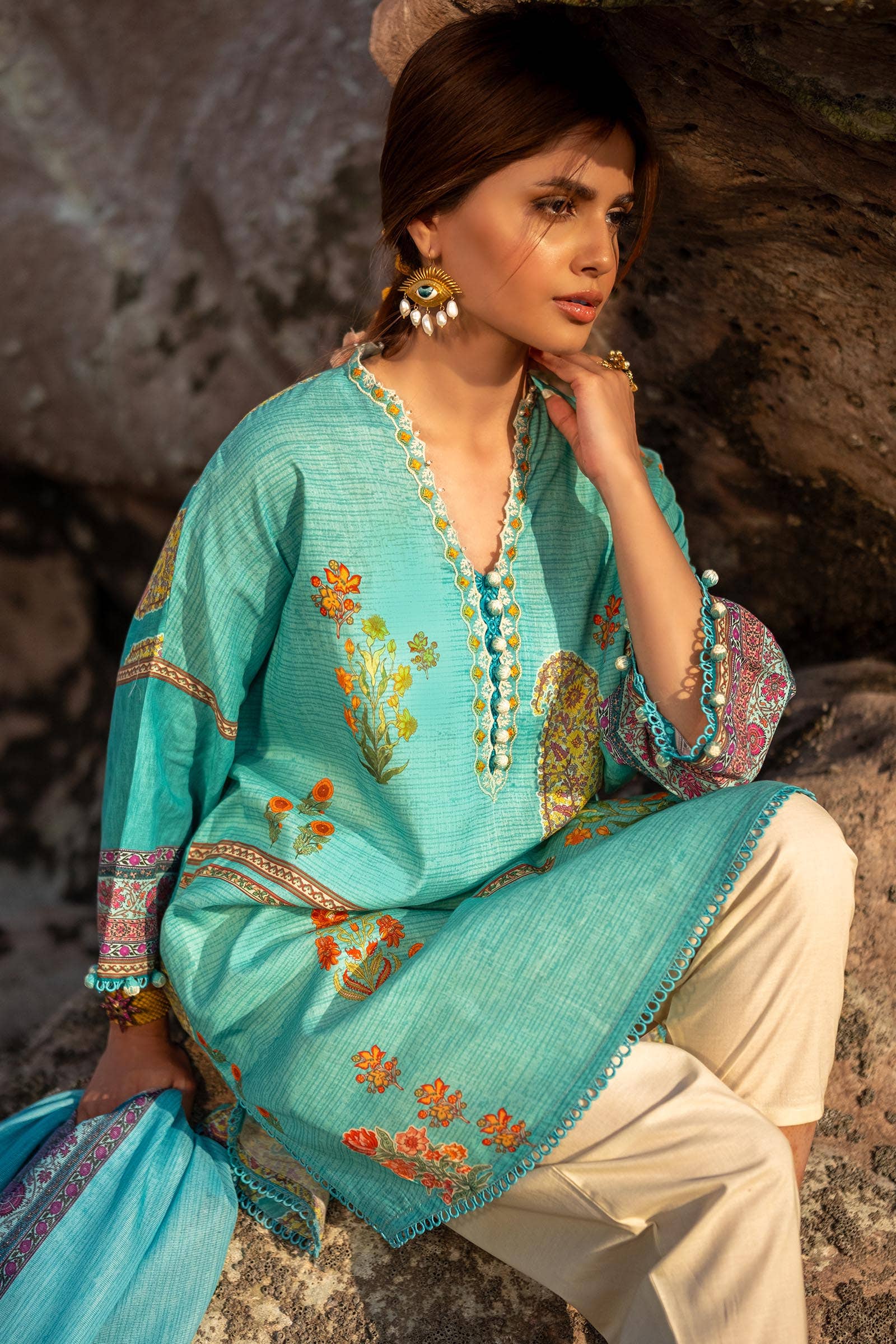 Sana Safinaz Spring/Summer Mahay Lawn 2024 – H241-022B-2Bs - Image 2