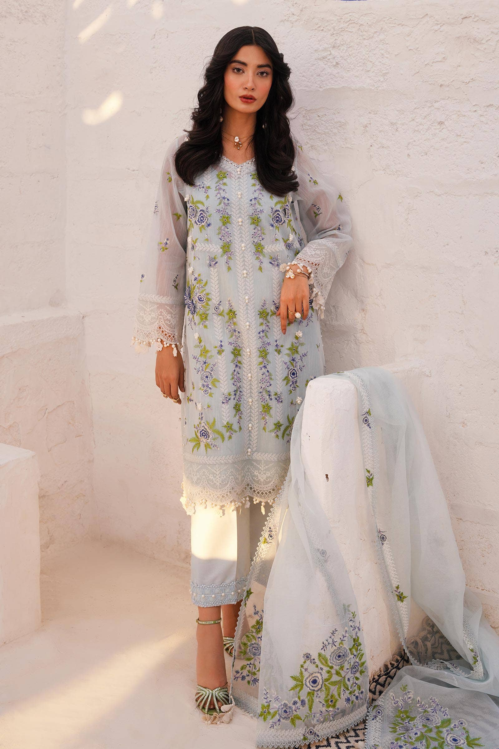 Sana Safinaz Spring/Summer Muzlin Lawn 2024 – M241-001B-3Cx - Image 2