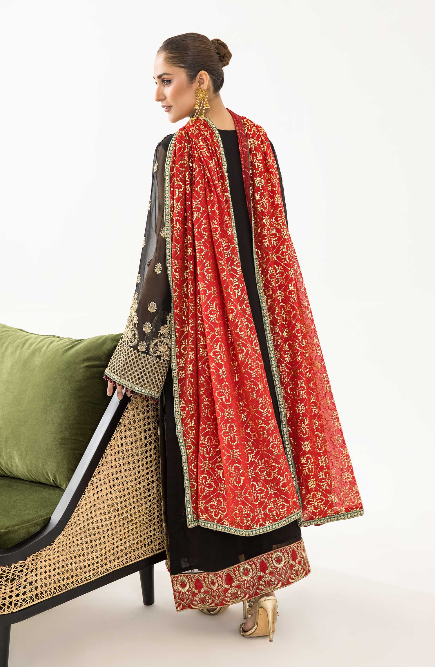 Shamrock by Maryum N Maria - Noor e Nazar Formal Chiffon Collection – Vasl (SFD-0081) - Image 5