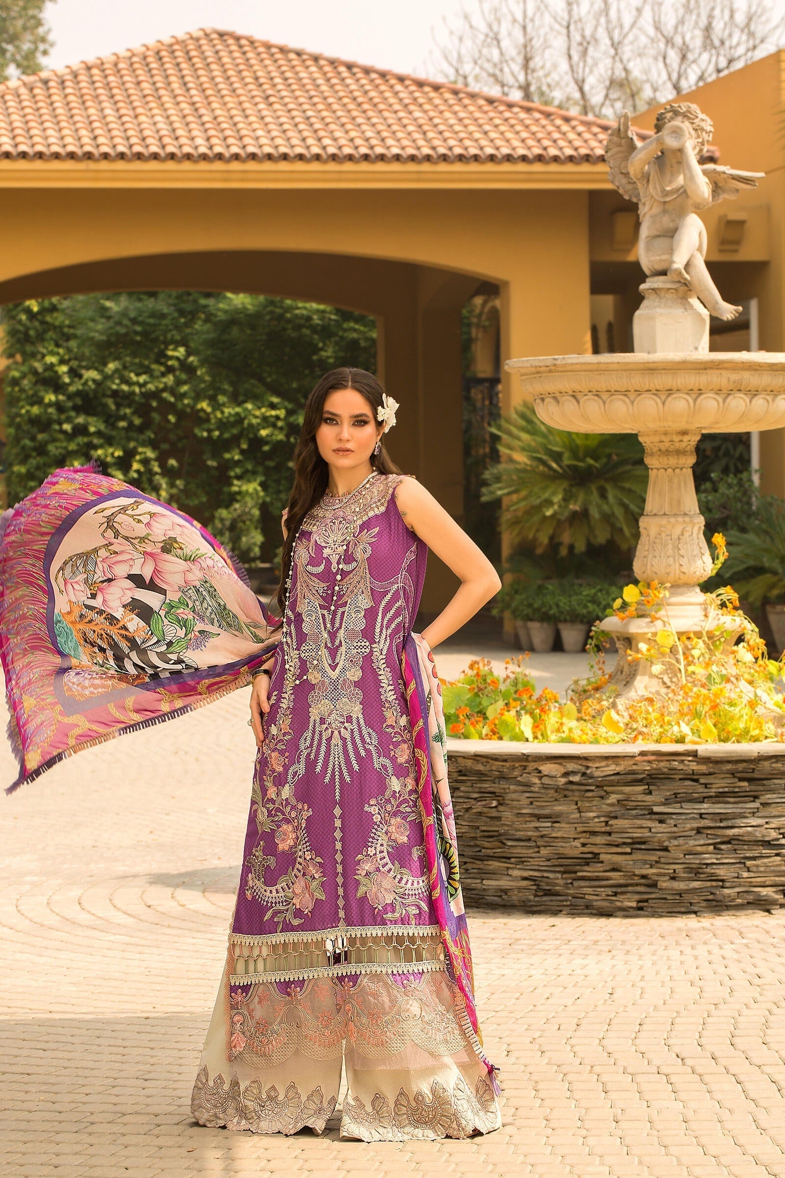 Shiza Hassan Izel Luxury Lawn Collection 2022 – 3-B Riven - Image 3