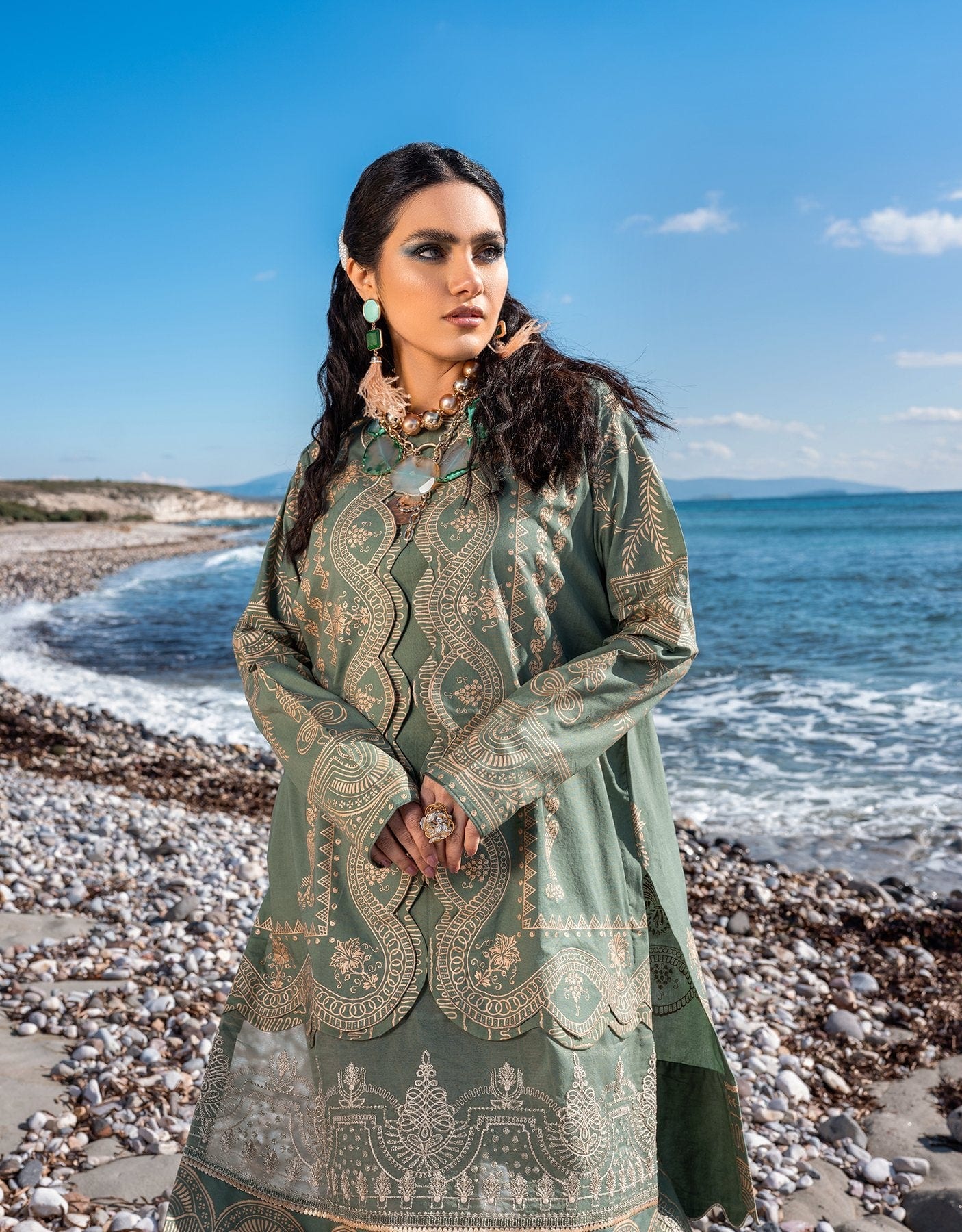 Sifa Lawn by Zunaira Raza – SL-14 A (Folk Art) - Two Piece - Image 3