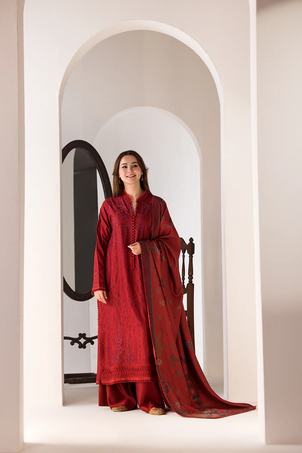 Sobia Nazir Winter with Shawl – Design 1A - Image 4