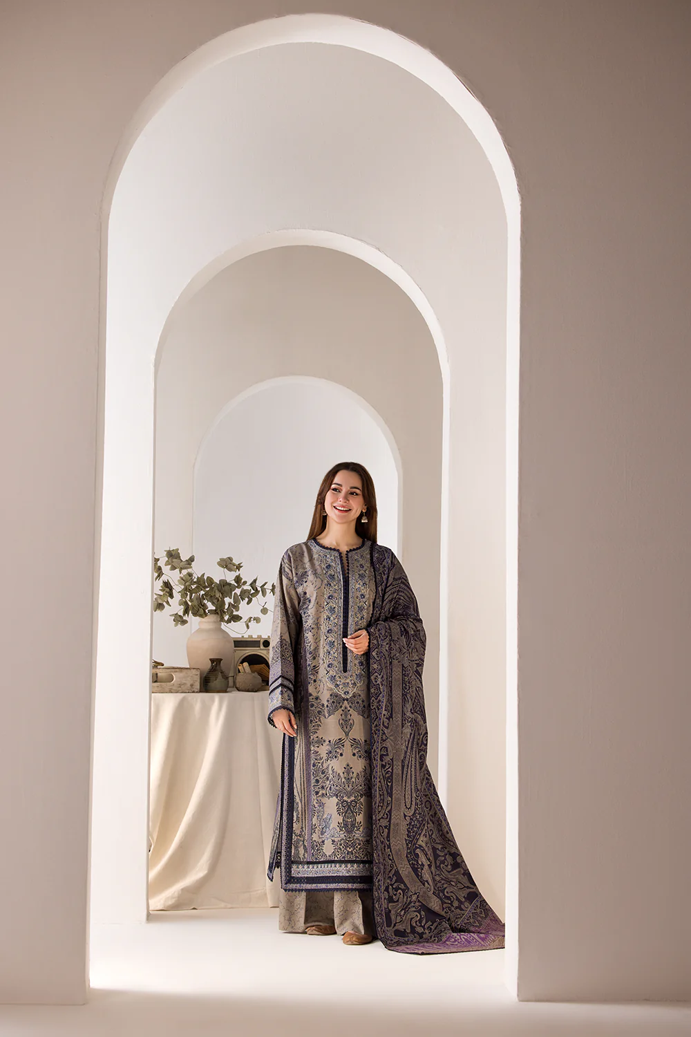 Sobia Nazir Winter with Shawl – Design 7B - Image 3