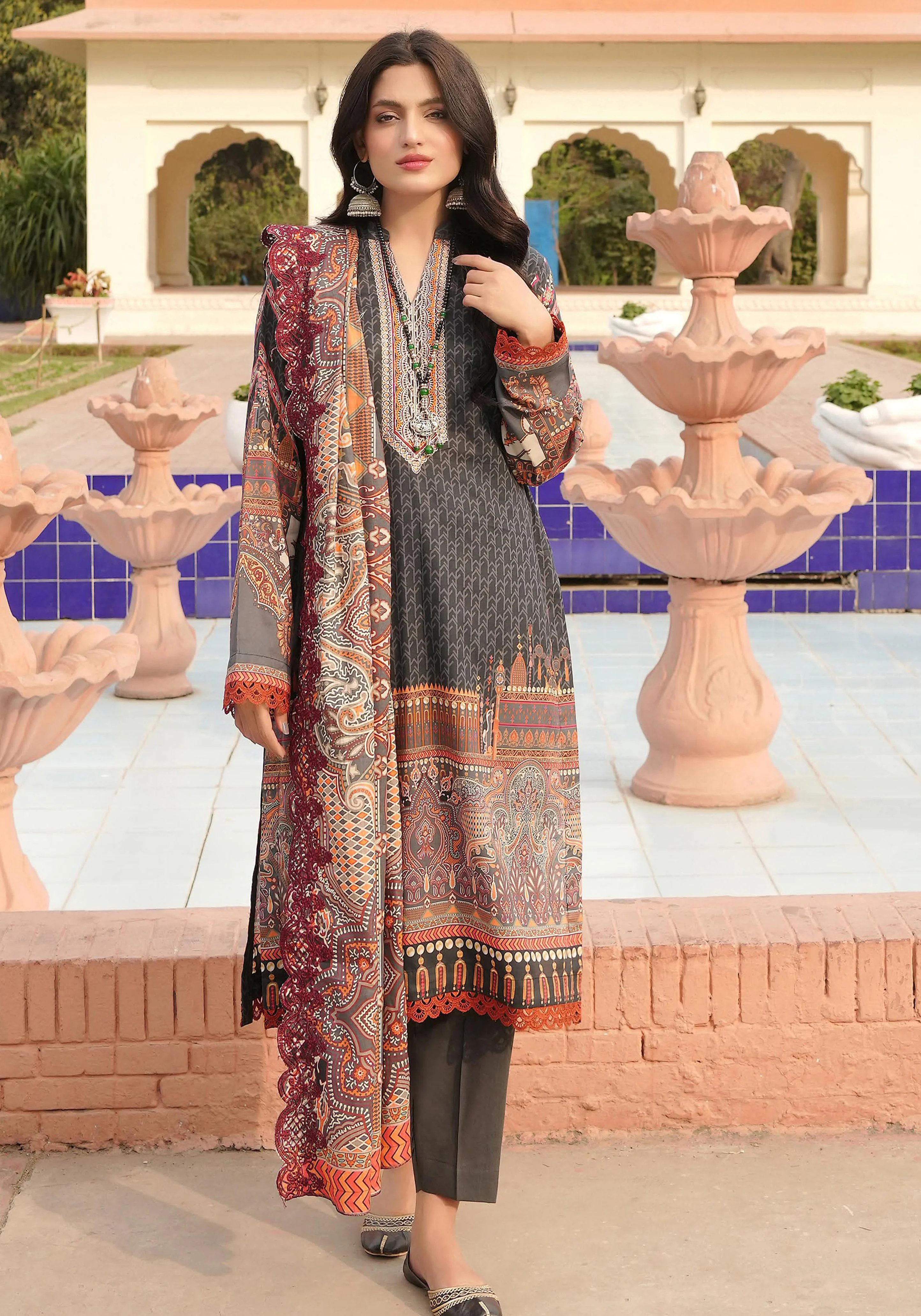 Taabeer Stitched/Pret Embroidered Lawn Collection – D-6 - Image 2