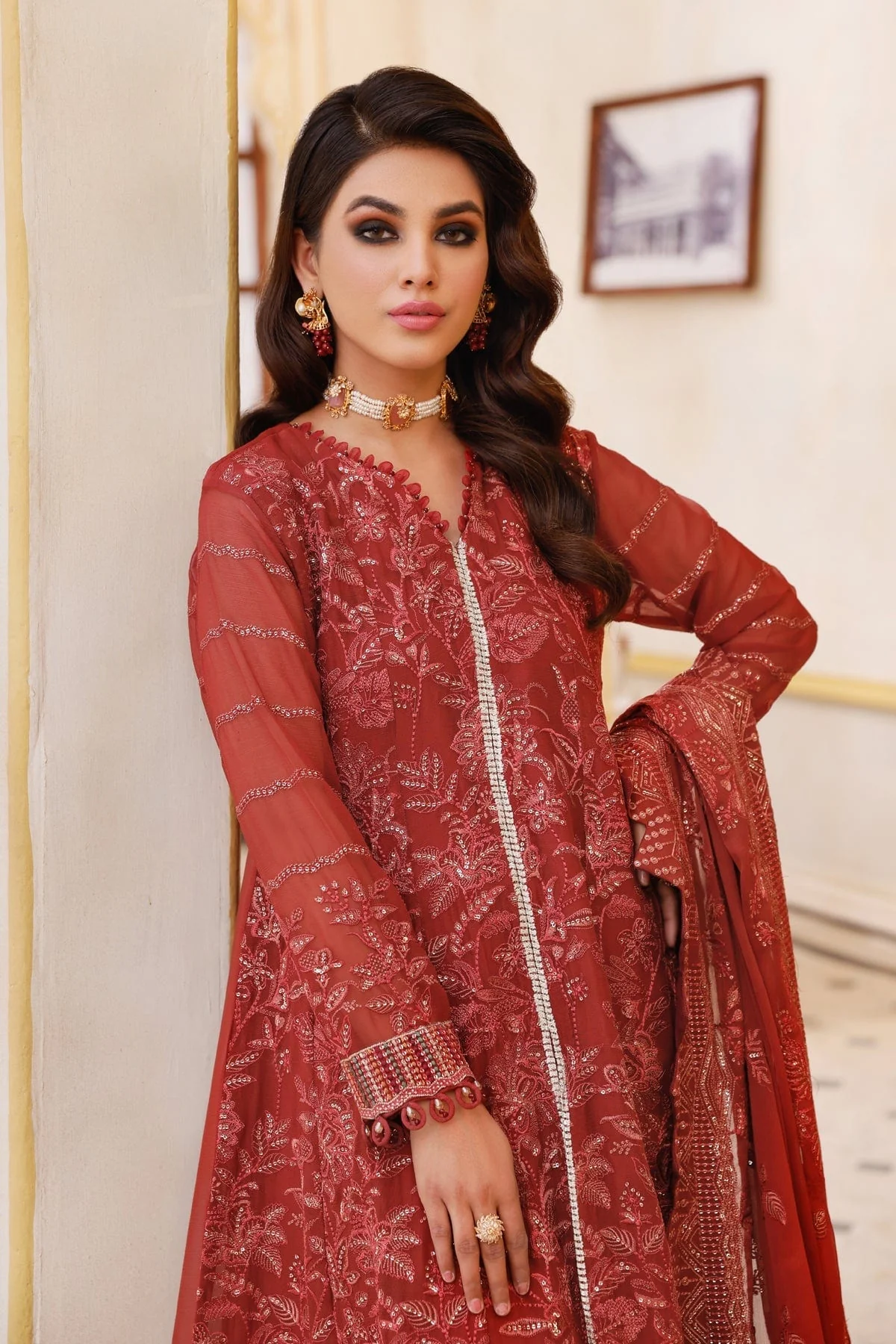 Xenia Pareesia Embroidered Chiffon Collection Chapter 2 – DEHLEEZ - Image 4