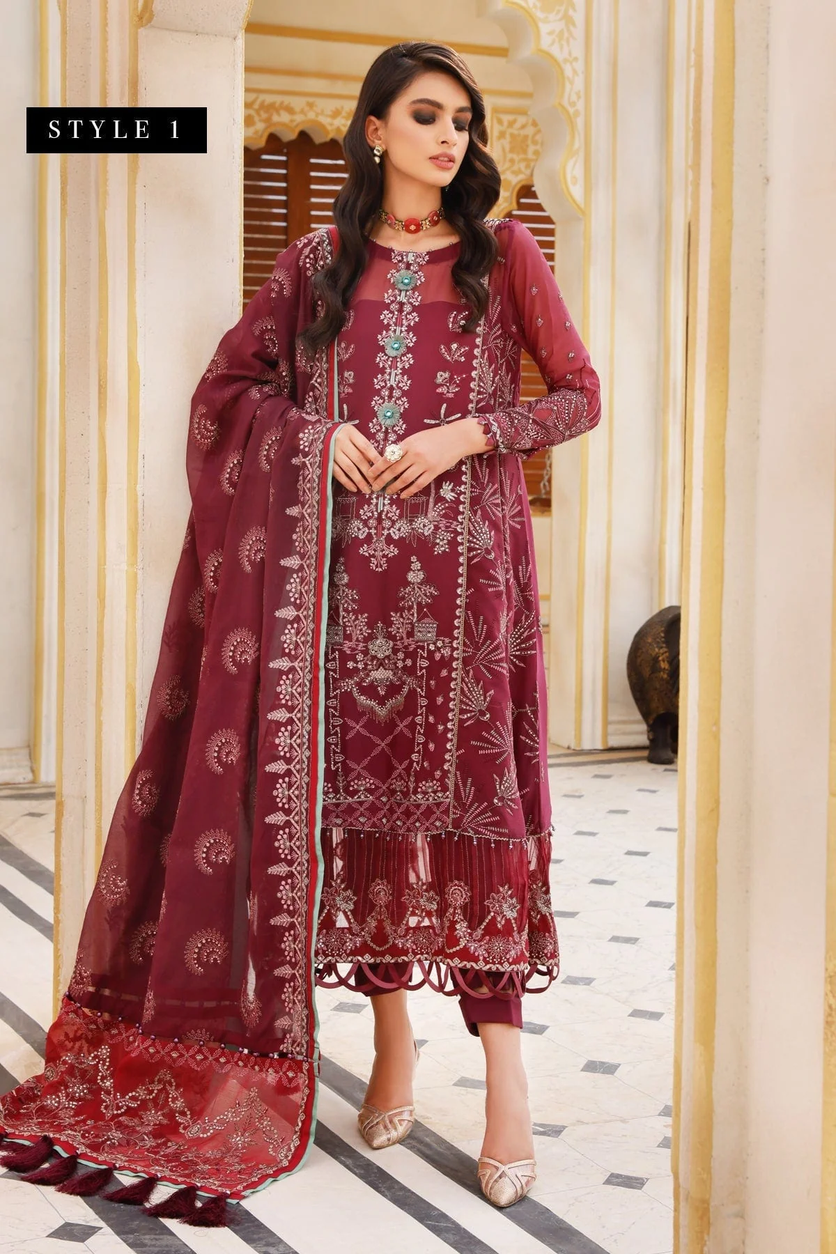 Xenia Pareesia Embroidered Chiffon Collection Chapter 2 – HURREM - Image 10